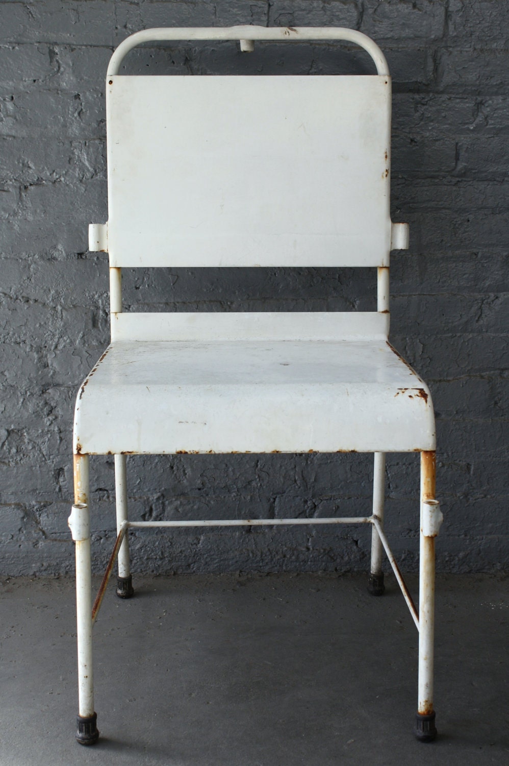 vintage metal doctors chair