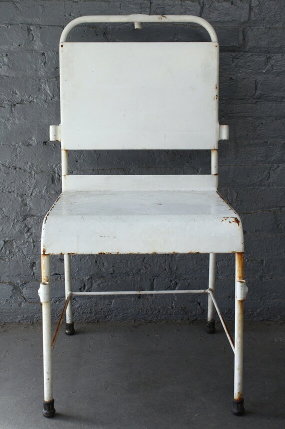 vintage metal doctors chair