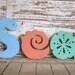 Sea word wood sign beach decor cottage rustic distressed shabby chic