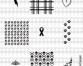 VL 001 Nail Art Stamping Plate