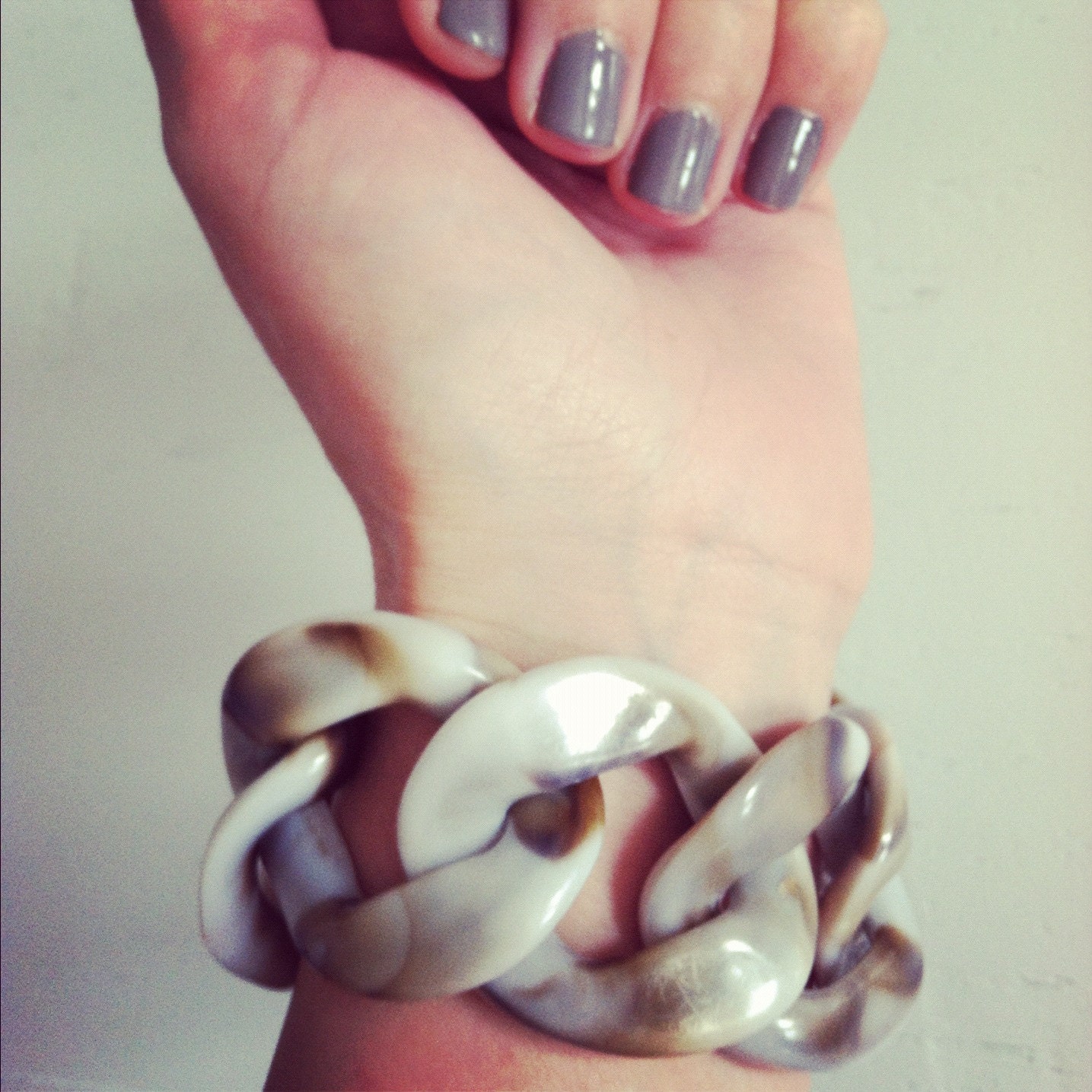 LARGE marbled chain bracelet