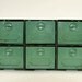 Green Metal Box Shelf with Drawers