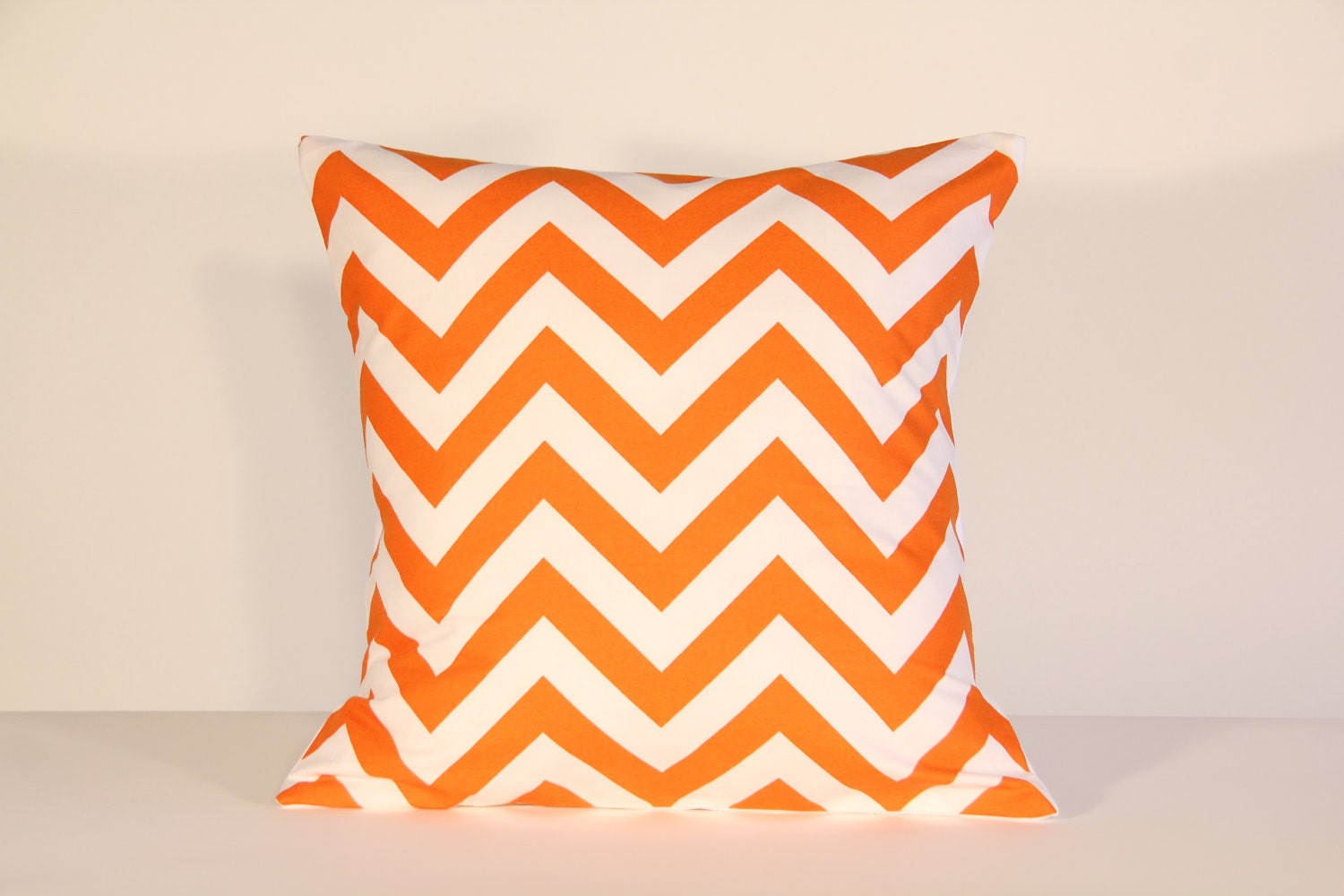18x18 in Orange Chevron Pillow Cover (Free Shipping)