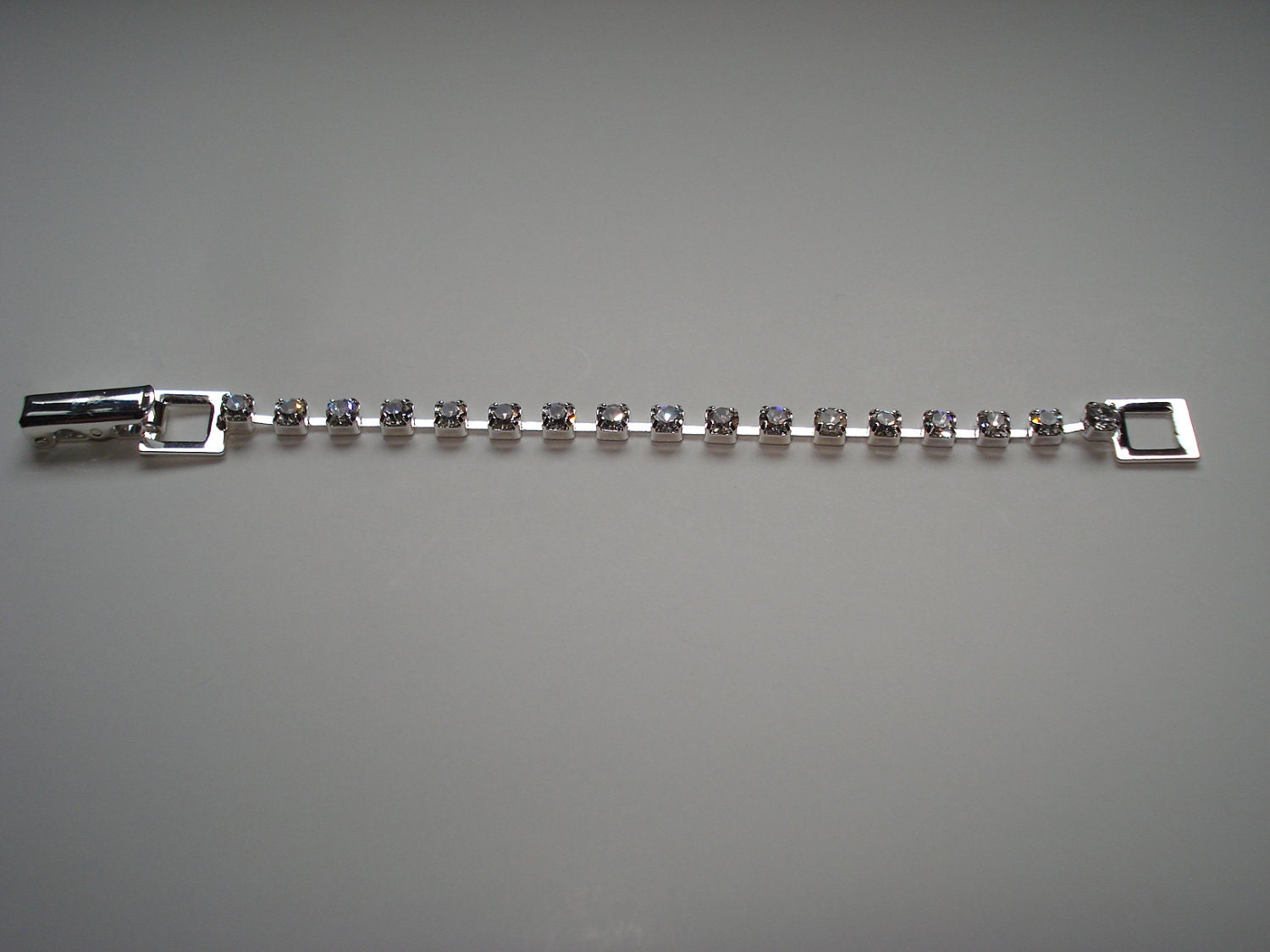 3.5 Inch Silver Tone Rhinestone Necklace Extender (Not Vintage)