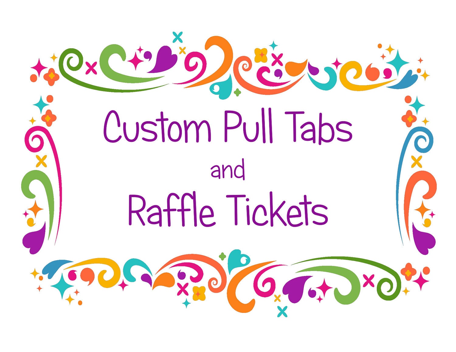 CUSTOM Games - Pull Tabs & Raffle Tickets (50 Each)