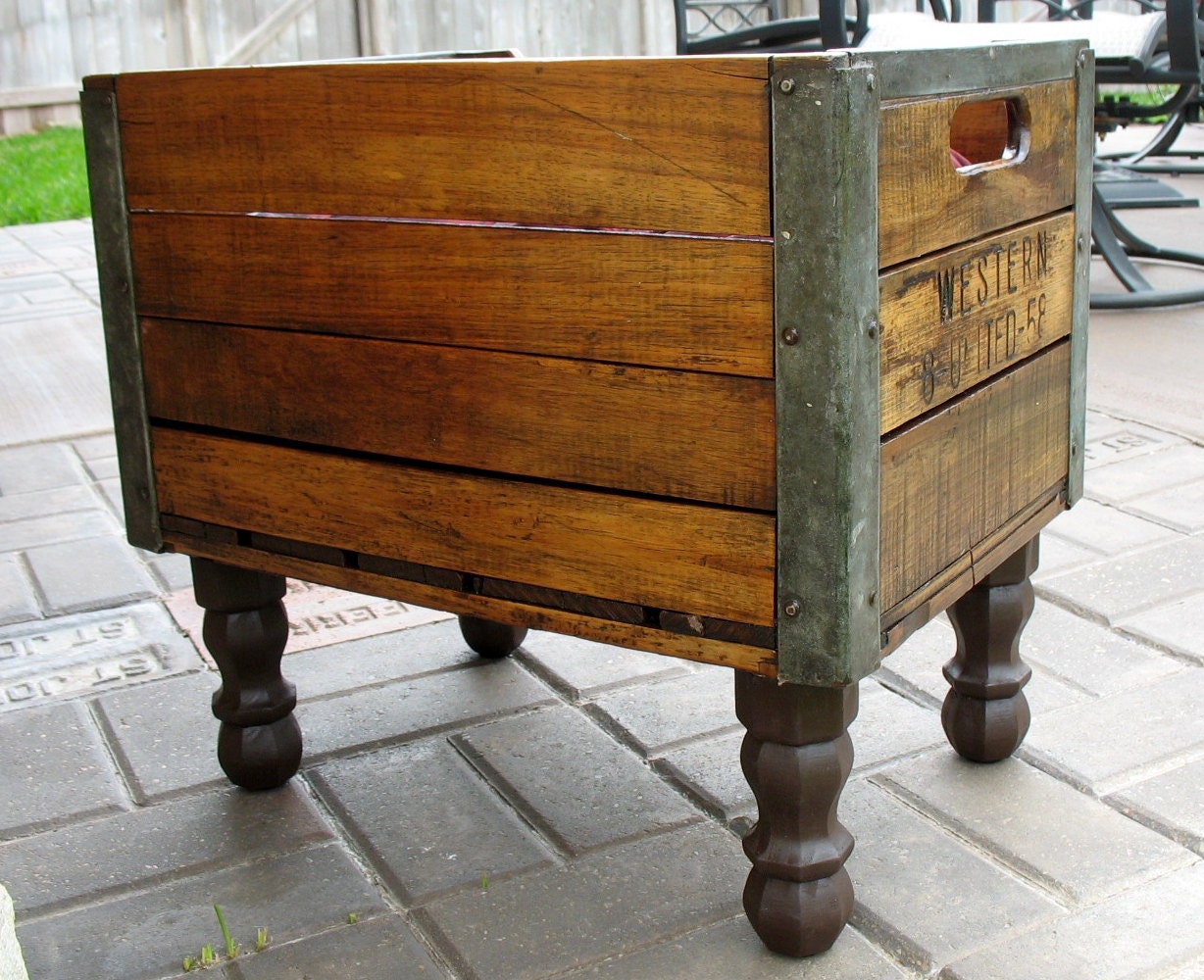 LAST ONE........Dog Bed Cat Bed Pet Bed Wooden 1958 Milk Crate Recycled Upcycled Antique