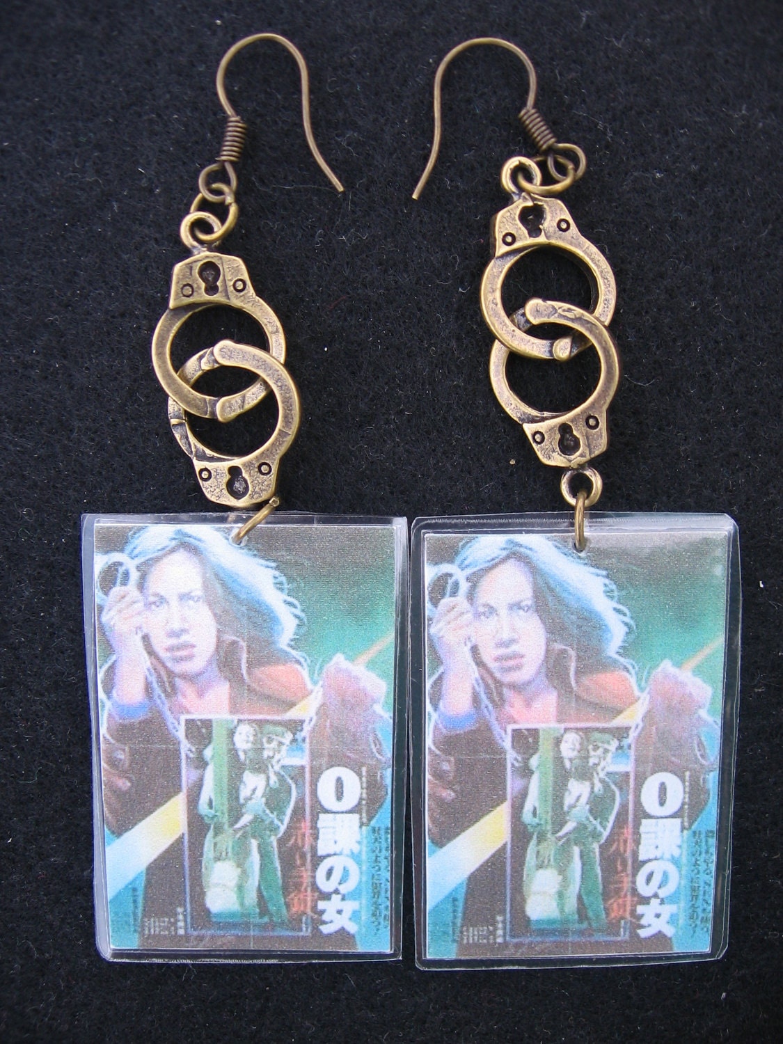 Japanese Exploitation Film Poster Earrings