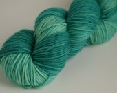 Handpainted 100% Superwash Merino Wool DK Yarn "Emerald Isle" -- Granite DK