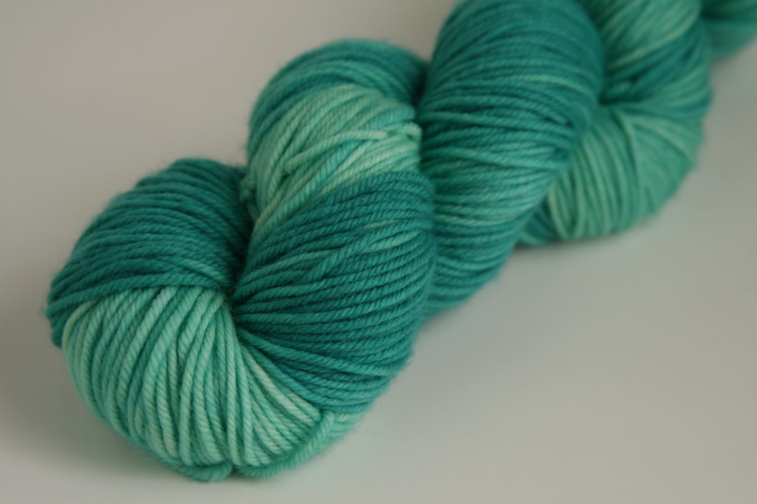 Handpainted 100% Superwash Merino Wool DK Yarn "Emerald Isle" -- Granite DK