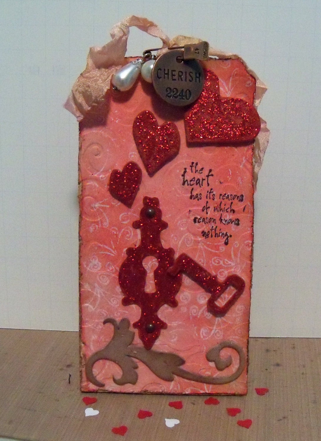My Valentine Tag Easel Art