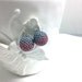 Two Tone Grey & Rose Pink Earrings