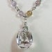 Crystal Necklace Wire Wrapped Amethyst and Citrine