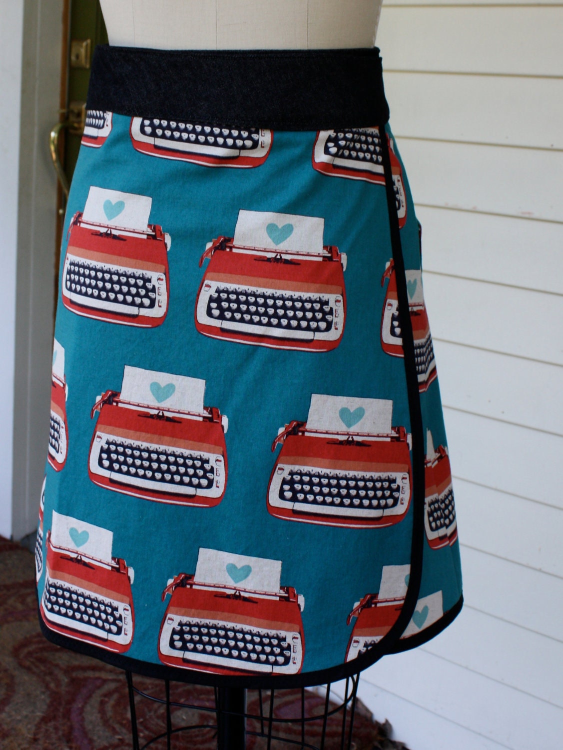 Fashion Qwerty Type - love note Mod Wrap Skirt - small medium-large