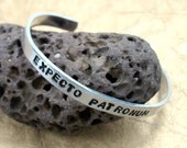 Expecto Patronum - Harry Potter Inspired Bracelet - Hand Stamped 1/4-inch Aluminum cuff