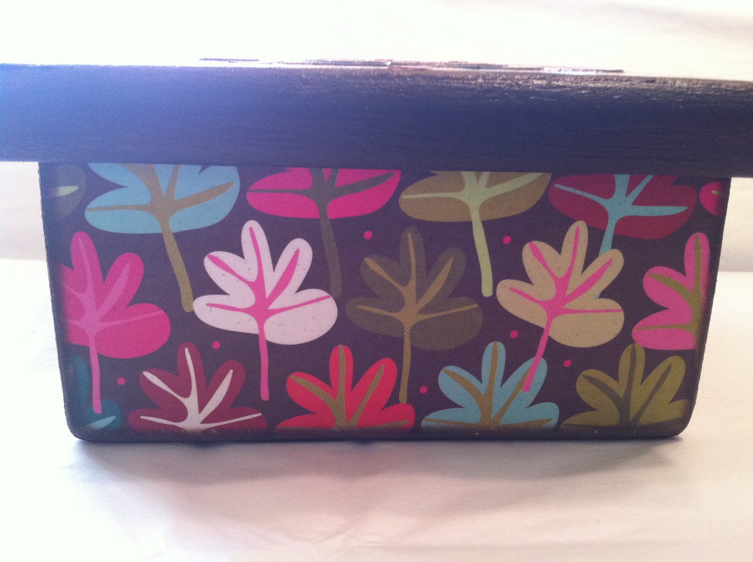 Whimsical Owl Keepsake Wood Box, decoupaged one of a kind