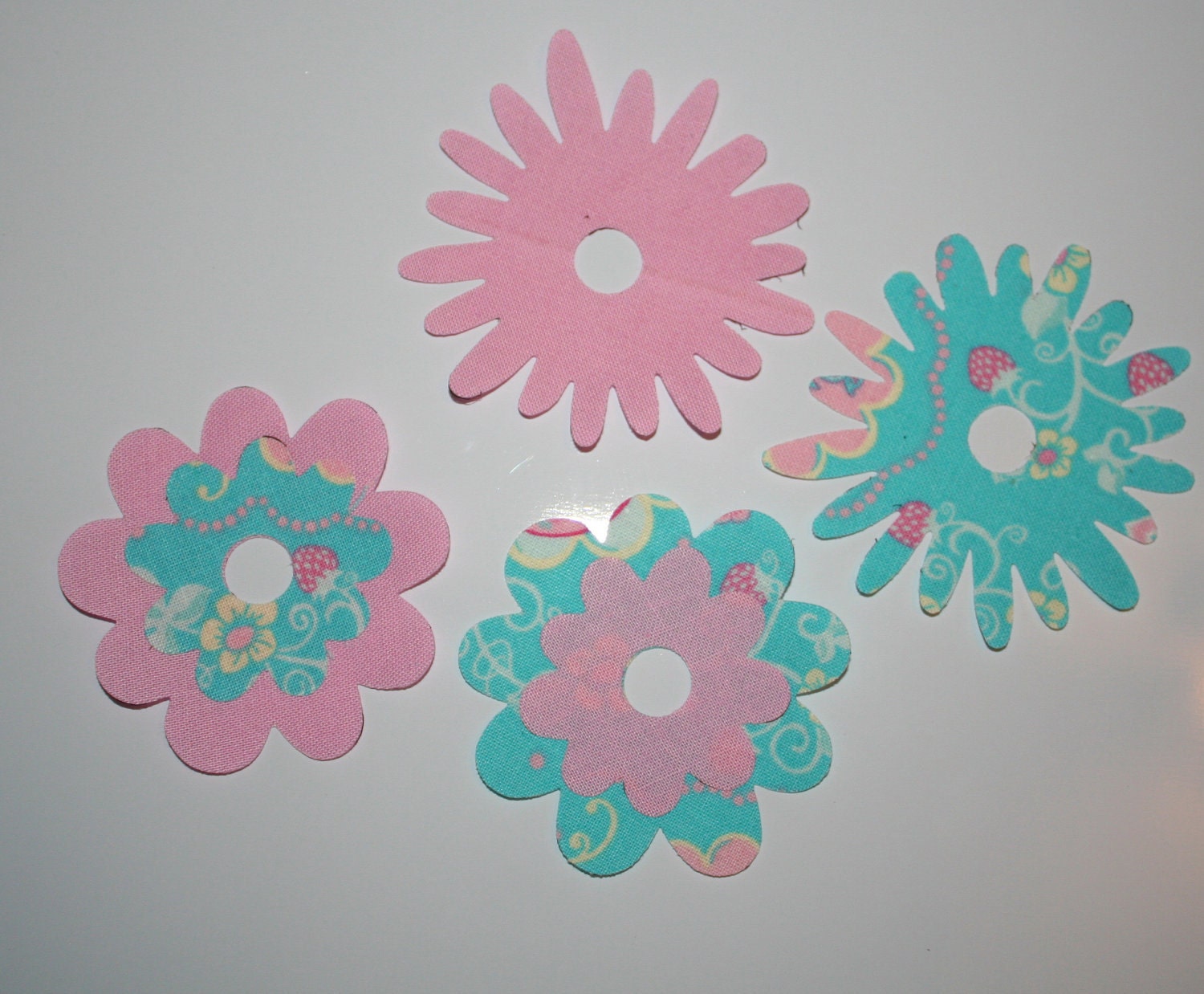 Fabric Applique - Flower - Birthday - Personalized - DIY - Iron on - No Sew