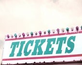 Ticket Booth - Carnival Circus Amusement Park Pastel Mint Pink Fuschia Vintage Style Girls Room Decor Baby Nursery 8x10 Original Photograph