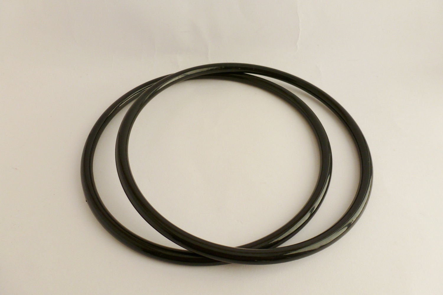 Plastic round Bag Handle, Ø 18cm ( Ø 7 in) wide black colour
