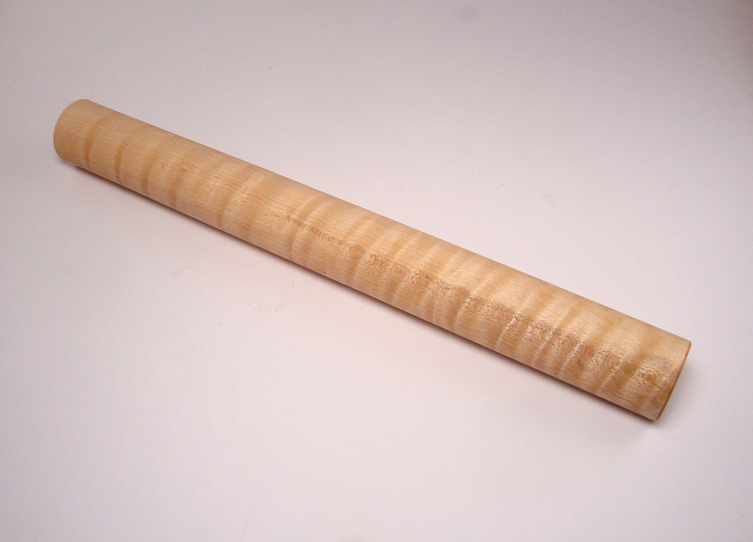 Wood rolling pin, Tiger Maple, highly figured, rare wood, 12 inches long