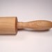 Red maple rolling pin, one solid piece of wood, handles, 20 inches including handles, traditional style