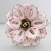 vintage 1960s enamel brooch. RHUBARB STRAWBERRY ice CREAM
