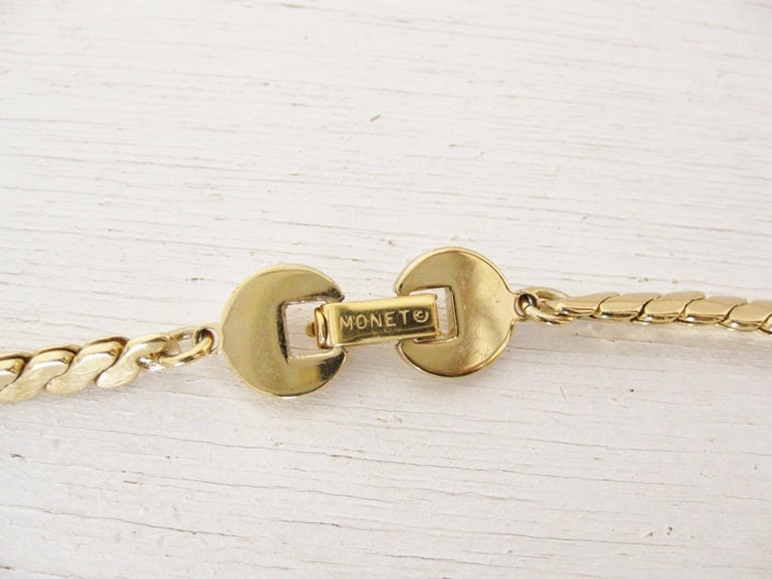 1960s gold lariat rope chain necklace. LASSO.