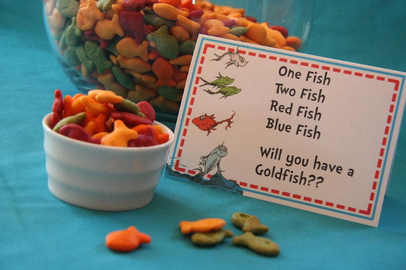 4 Dr Seuss Party Food Labels- Listing for 4 Labels