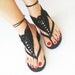 Gothic black   Barefoot Sandals, Nude shoes, Foot jewelry, Wedding, Victorian Lace, Sexy, Lolita, sandales aux pieds nus