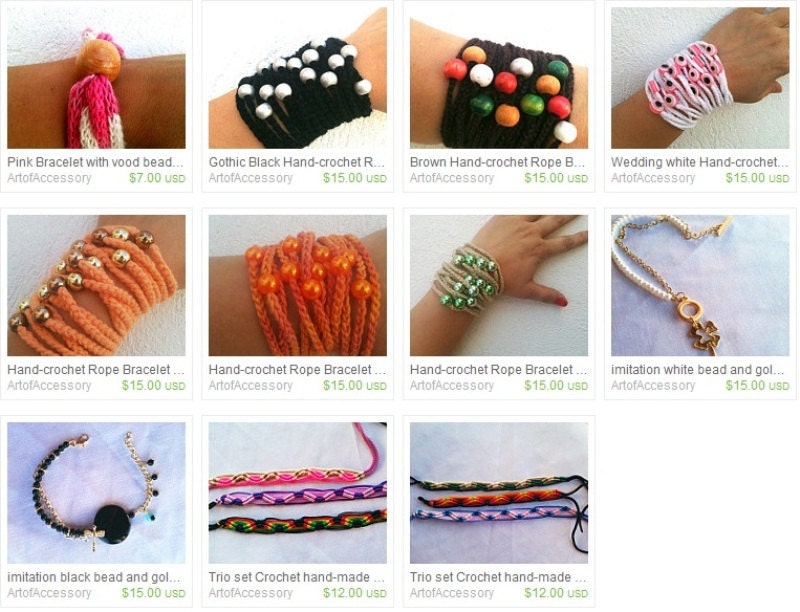 gothic Black Hand-crochet Bracelet with organza ribbon ,boho, lolita,wristband,wriststrap
