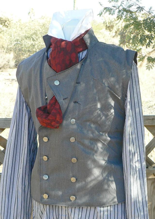 Steampunk Victorian Waistcoat Vest Suiting LARP Cowboy Stripe Design