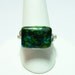 Monet Water Lilies - Australian Jasper Wire Wrapped Ring in Silver - Any Size Made to Order