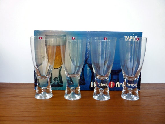 Tapio Wirkkala set of 4 glasses for Iittala with original box