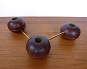 Danish Modern Teak Pivoting Candle Holders