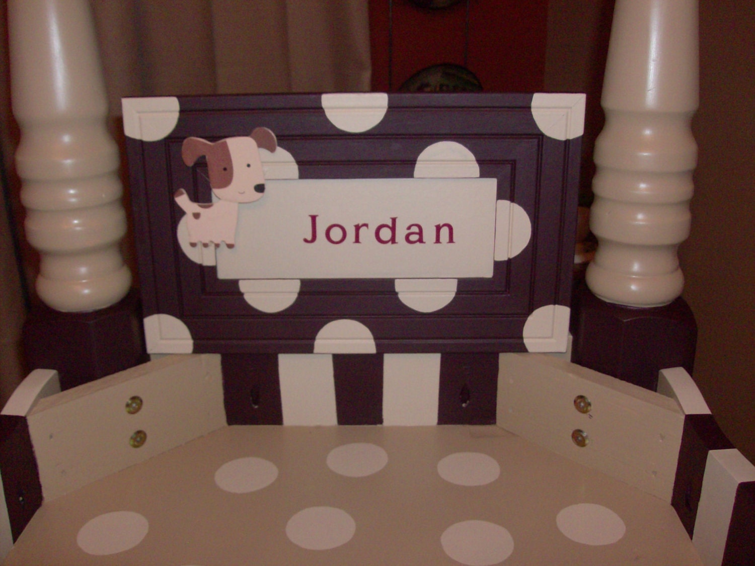 Hand Painted, Handmade Wood Dog/Pet Bed