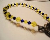 Genuine Yellow and Blue Swarovski Crystal Bracelet