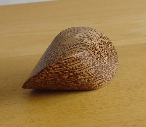 Handmade Oloid of Black Palm Wood Large by HelenStoneAndWood