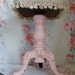 Vintage  Shabby Chic  Cottage Chic  Stool   Piano Stool  Pink  Chippy Paint  Upholstered  Vanity Stool