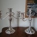 Pair of large 3-light Countess (slvp,Holloware) pattern by  International Silver co. Candelabra  Traditional  Shabby Chic  Cottage Chic