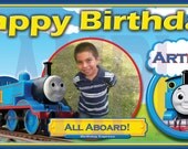 Thomas the Train - Personalized Custom Vinyl Birthday Banner