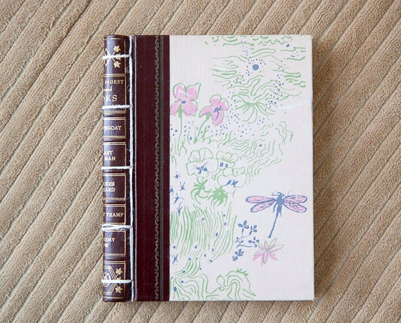 pink vintage hand made journal // hard bound journal
