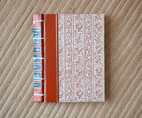 vintage hand made journal // hard bound journal