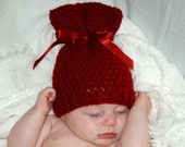 Crochet Red Sack Hat 10% Sale on all RTS Items
