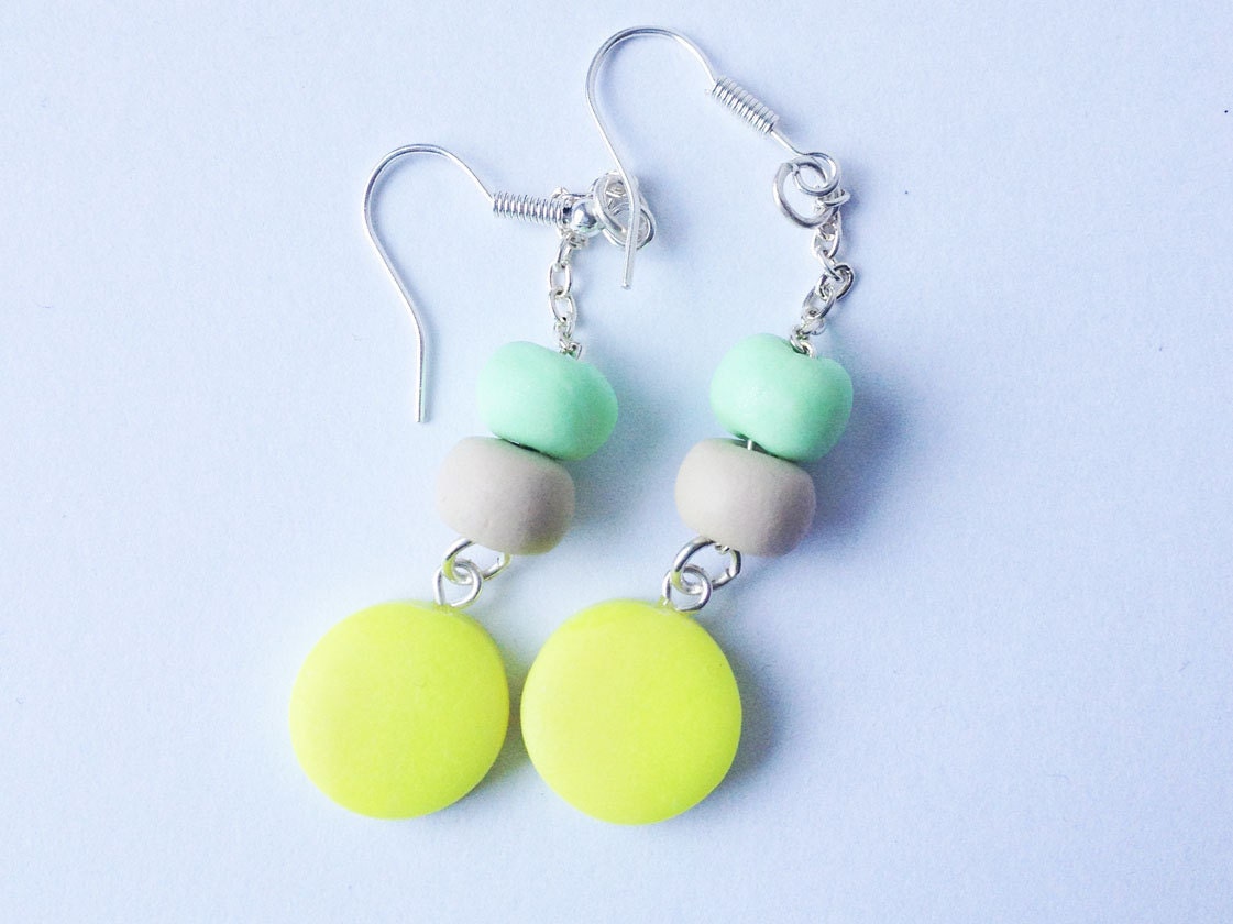 Neon Geometric Earrings