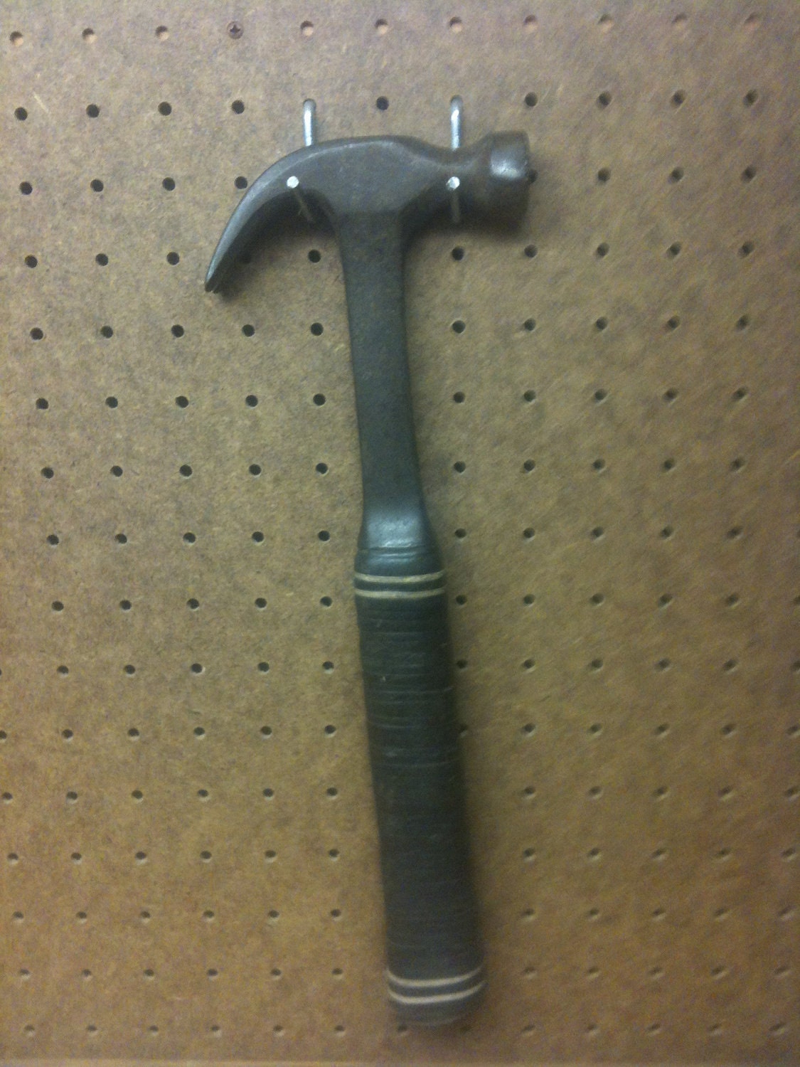 Vintage Claw Hammer with Leather Wrapped Handle by brownstockyard