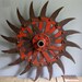 scrap chippy red farm implement