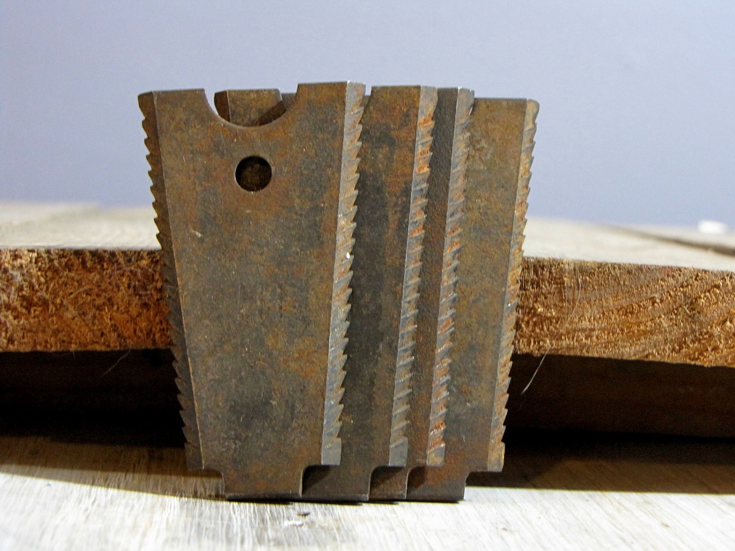 four scrap hay blades