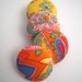 4 Vintage Hippie Girl Fabric Covered Buttons French Provence Paisley