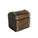 Rustic vintage wooden PIRATE TREASURE CHEST - Shiver me timbers trinket box - Hinged nautical jewelry case