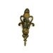 Beautiful vintage BRASS casting TOWEL holder HOOK - Foundry mold ornate - Jacket & coat hanger - Metal wall hanging curtain tieback
