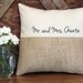Mr and Mrs Burlap Customizable Pillow w/ Stuffing
